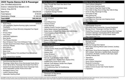 2025 Toyota Sienna XLE 8 Passenger