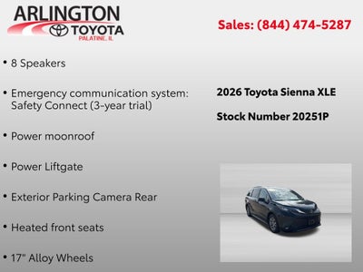 2026 Toyota Sienna XLE 8 Passenger