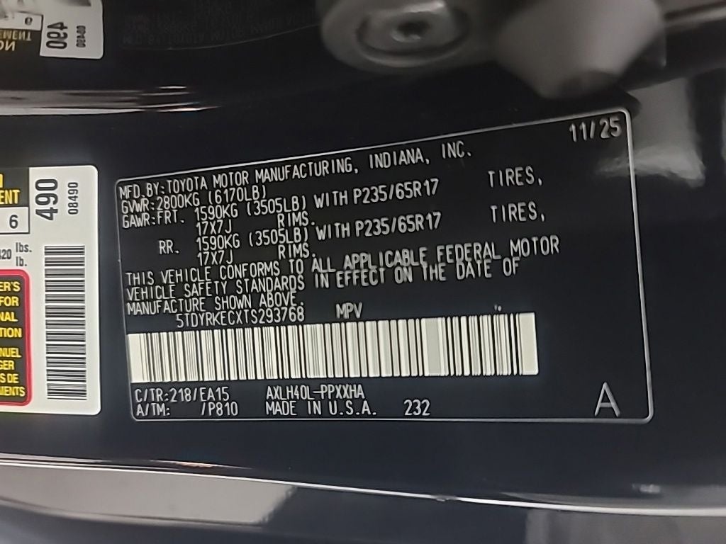 2026 Toyota Sienna XLE 8 Passenger