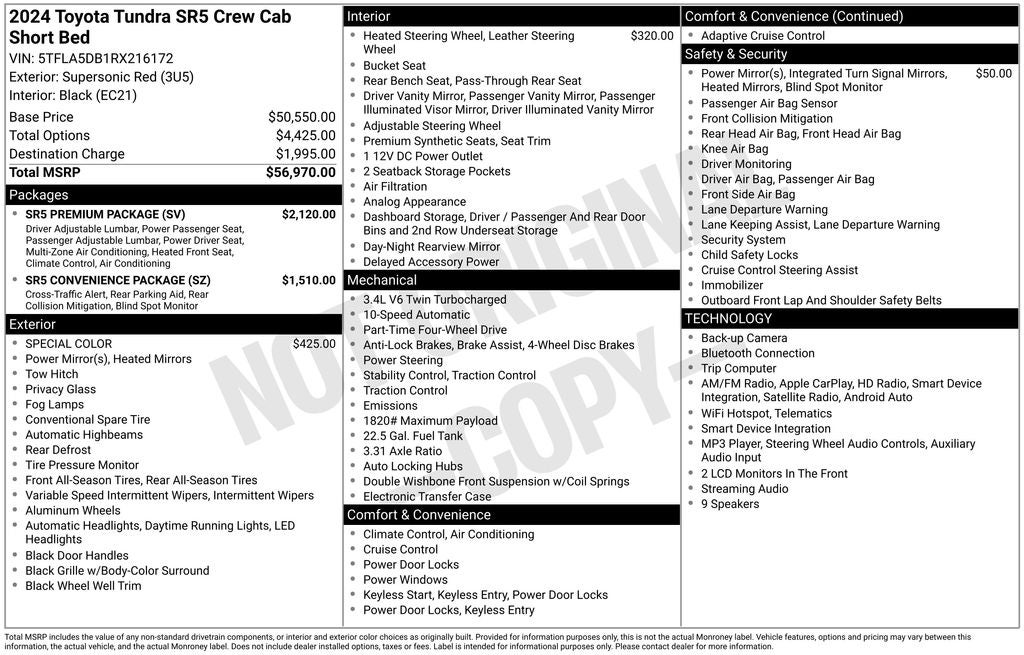 2024 Toyota Tundra SR5 Premium Package