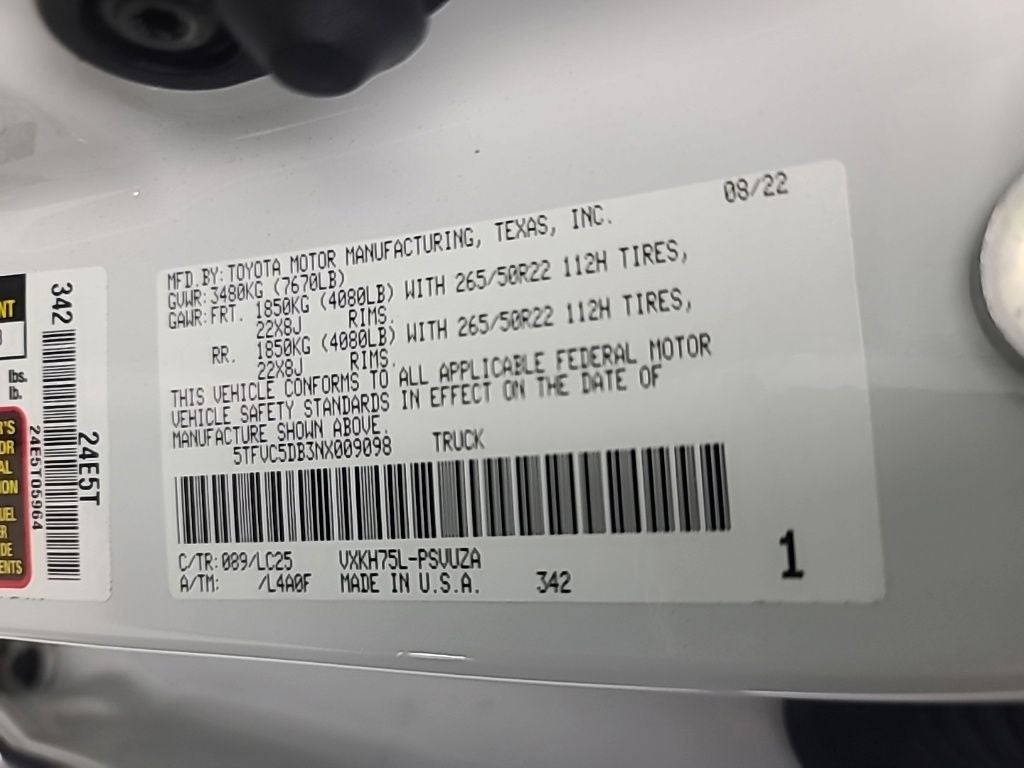 2022 Toyota Tundra i-FORCE MAX Capstone