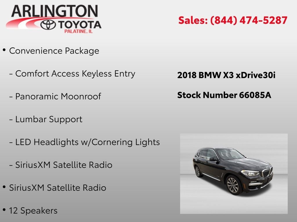 2018 BMW X3 xDrive30i