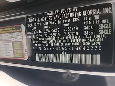 2020 Kia Sorento S