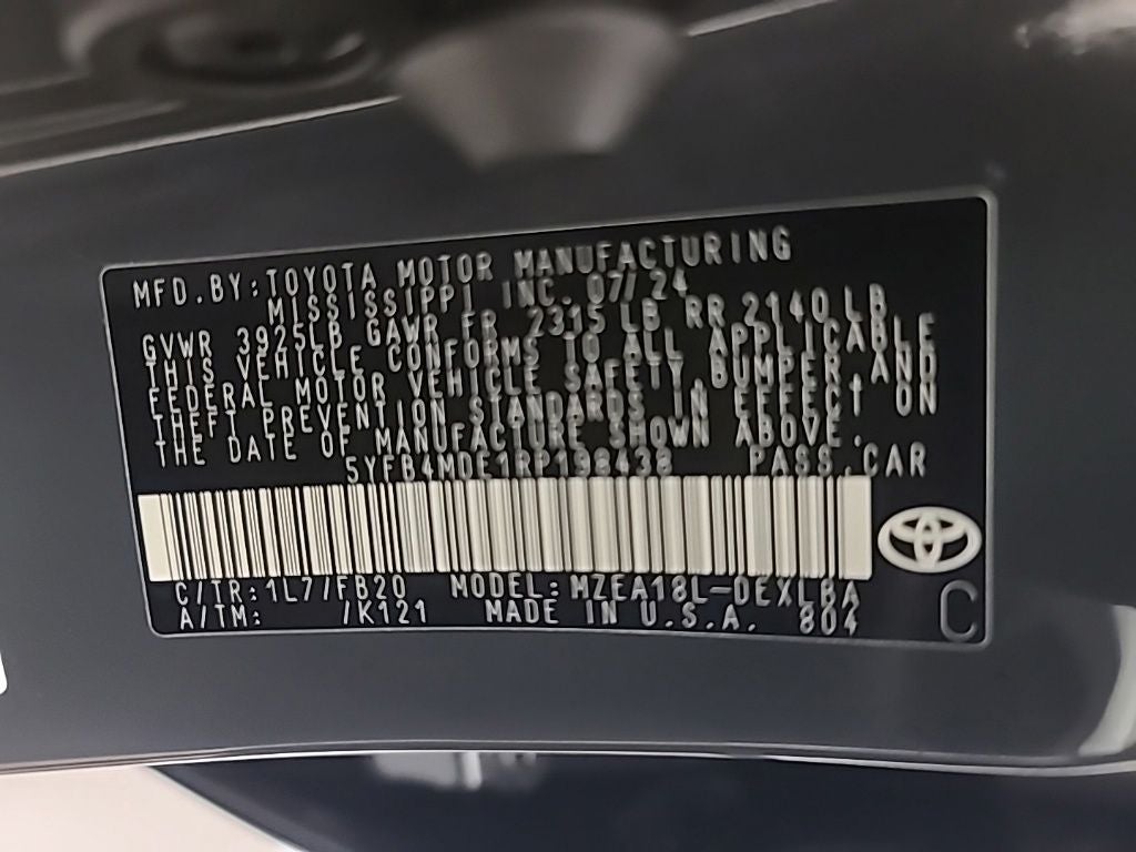 2024 Toyota Corolla LE w/ Convenience Package