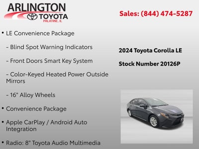 2024 Toyota Corolla LE w/ Convenience Package