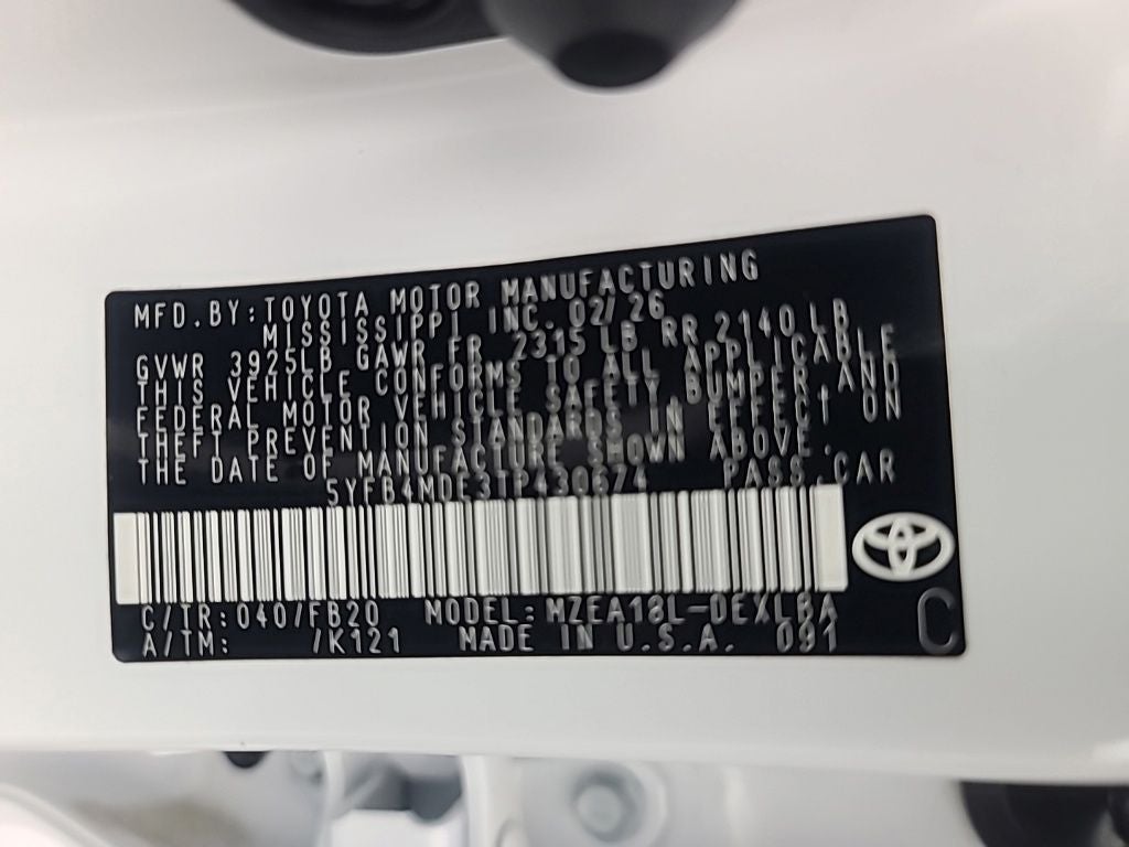 2026 Toyota Corolla LE
