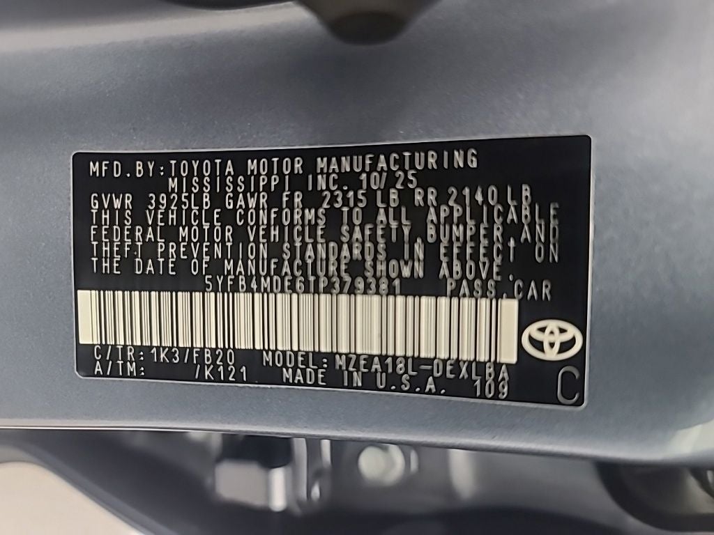 2026 Toyota Corolla LE