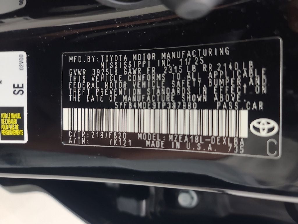 2026 Toyota COROLLA LE