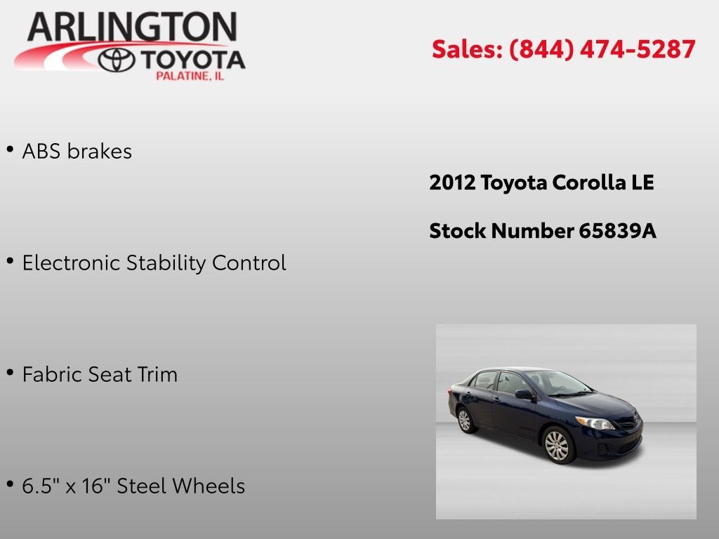 2012 Toyota Corolla LE