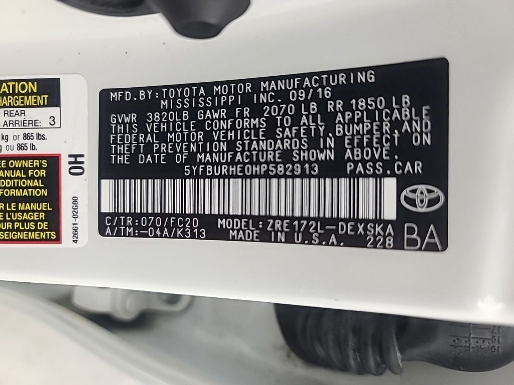 2017 Toyota COROLLA 50th Anniversary Special Edition