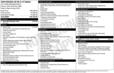 2024 Mazda Mazda CX-50 2.5 S Select Package