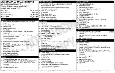 2025 Mazda Mazda CX-50 2.5 S Preferred Package