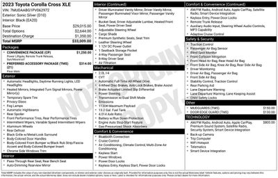2023 Toyota Corolla Cross XLE w/ Convenience Package
