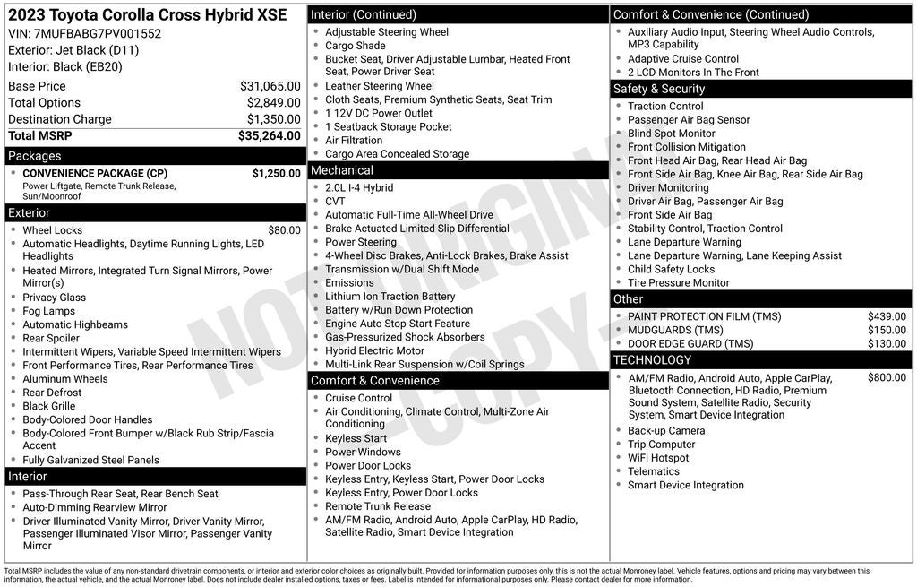 2023 Toyota Corolla Cross Hybrid Hybrid XSE