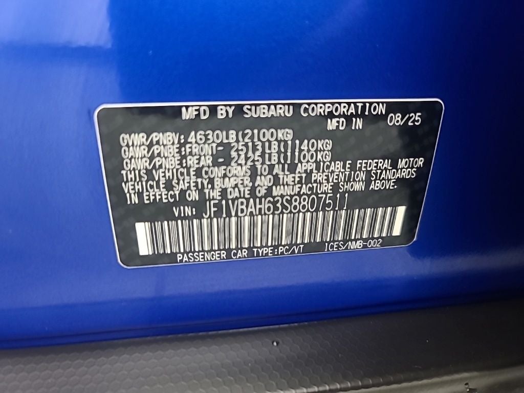 2025 Subaru WRX Premium