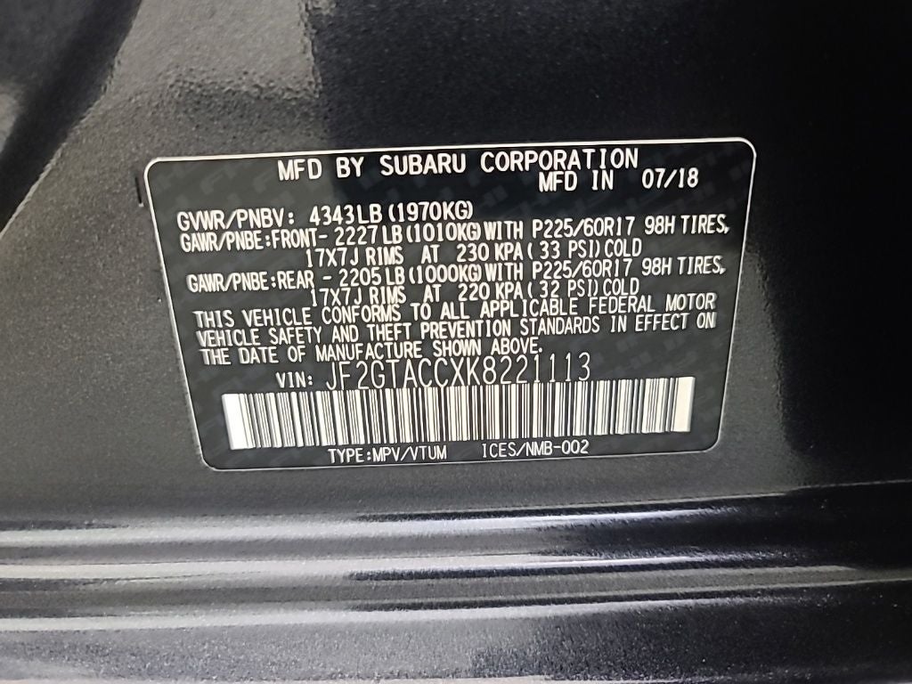 2019 Subaru Crosstrek 2.0i Premium