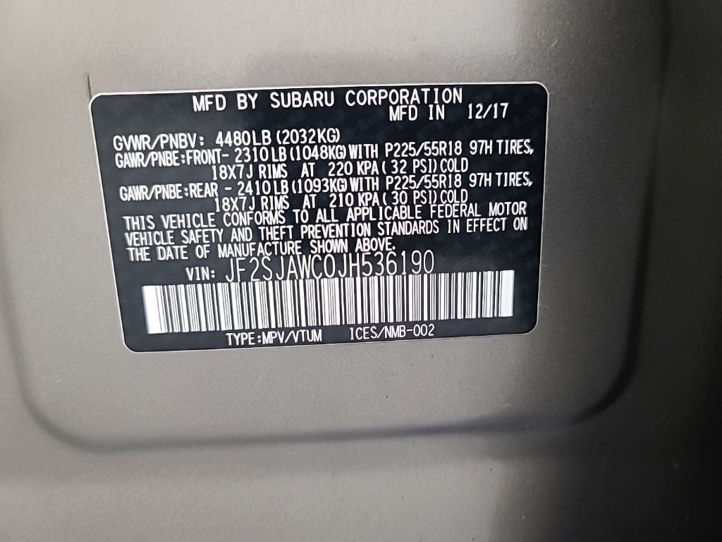 2018 Subaru Forester 2.5i Touring