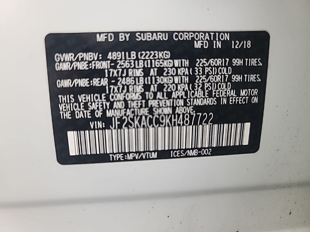 2019 Subaru Forester Base