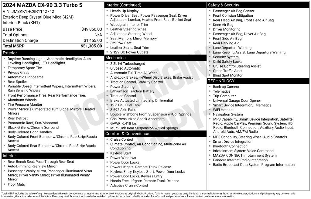2024 Mazda Mazda CX-90 3.3 Turbo S
