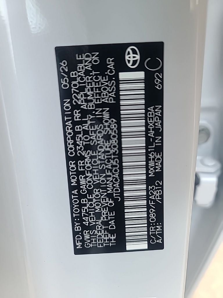 2026 Toyota Prius Plug-in Hybrid SE