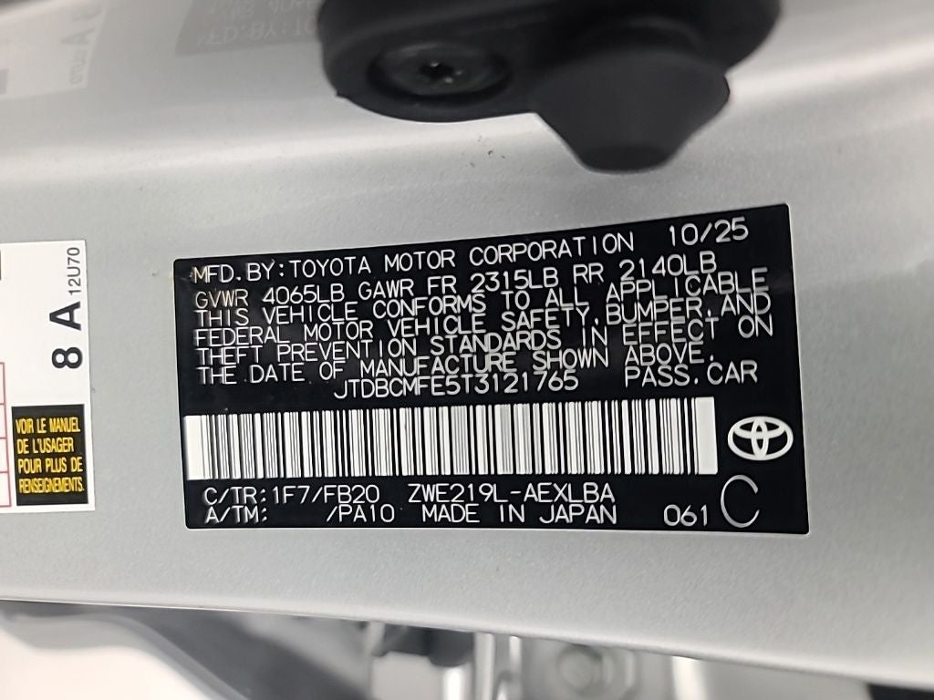2026 Toyota Corolla Hybrid LE