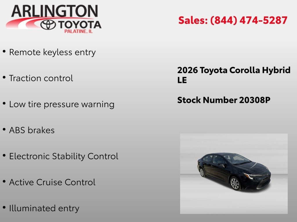 2026 Toyota Corolla Hybrid LE