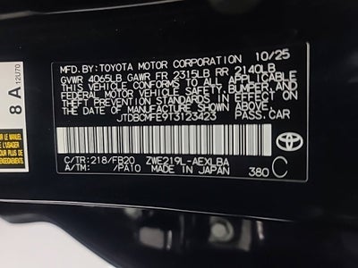 2026 Toyota Corolla Hybrid LE
