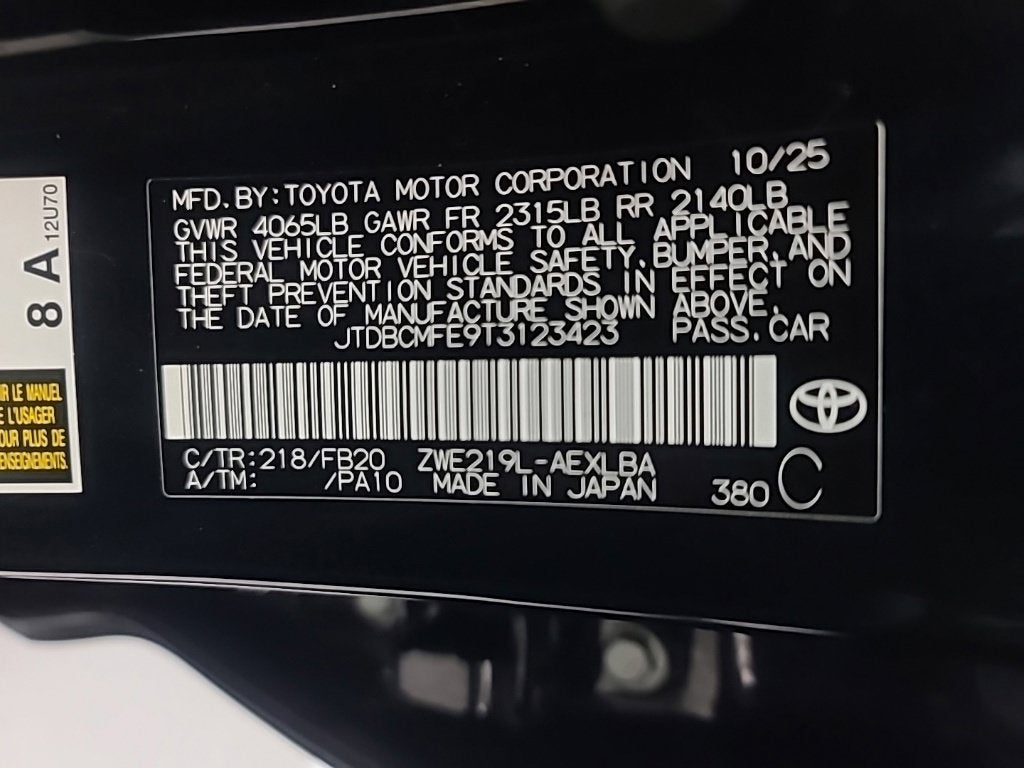 2026 Toyota Corolla Hybrid LE