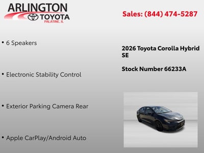2026 Toyota Corolla Hybrid SE