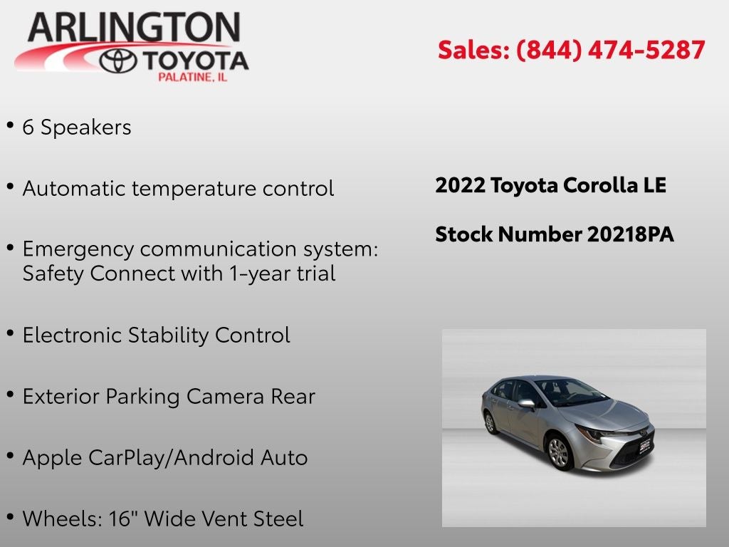 2022 Toyota Corolla LE
