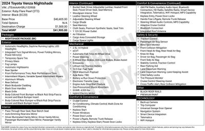 2024 Toyota Venza Nightshade
