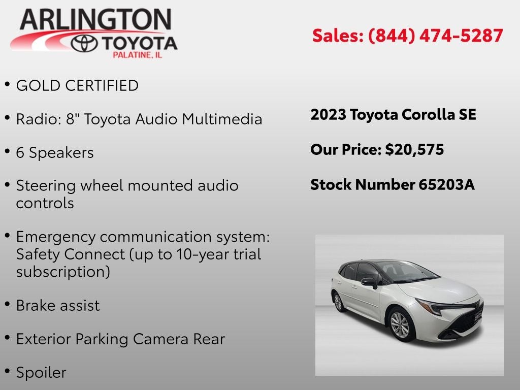 2023 Toyota COROLLA HATCHBACK SE