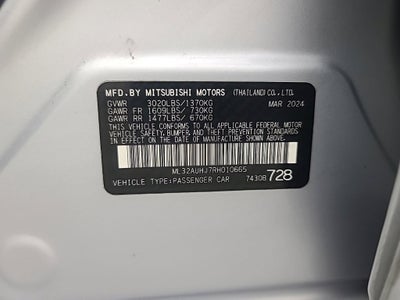 2024 Mitsubishi Mirage ES