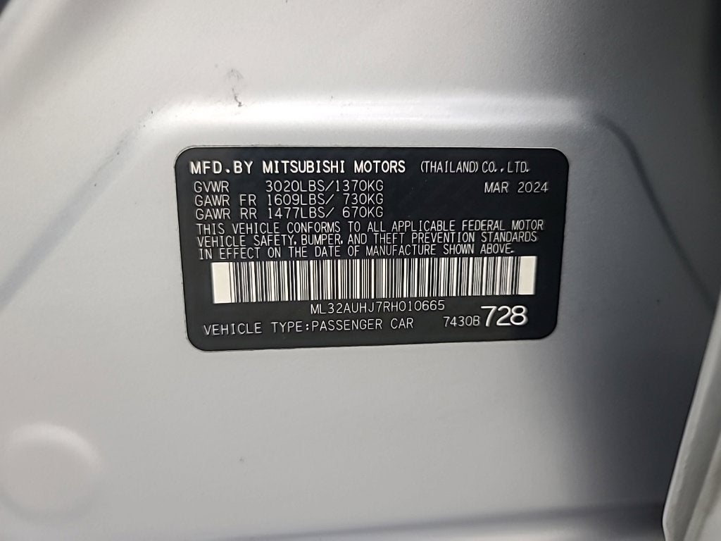 2024 Mitsubishi Mirage ES