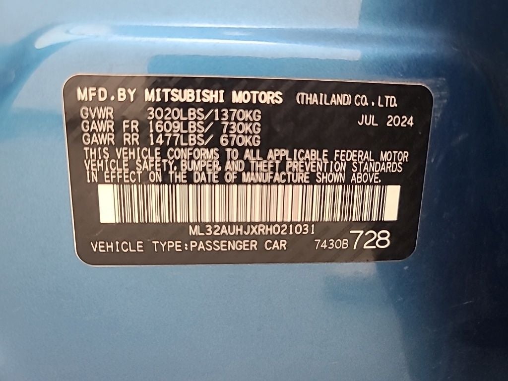 2024 Mitsubishi Mirage ES