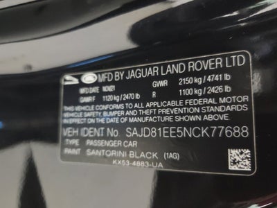 2022 Jaguar F-TYPE P450R DYNAMIC