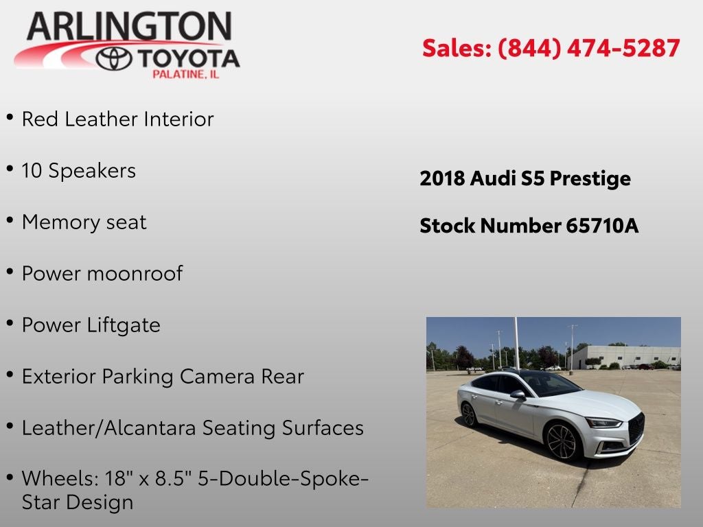 2018 Audi S5 Sportback 3.0T Prestige quattro