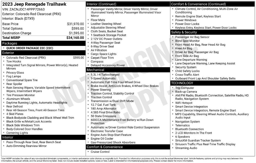 2023 Jeep Renegade Trailhawk