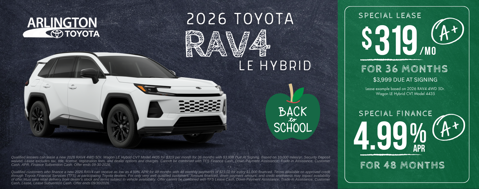 2026 RAV4 Special September