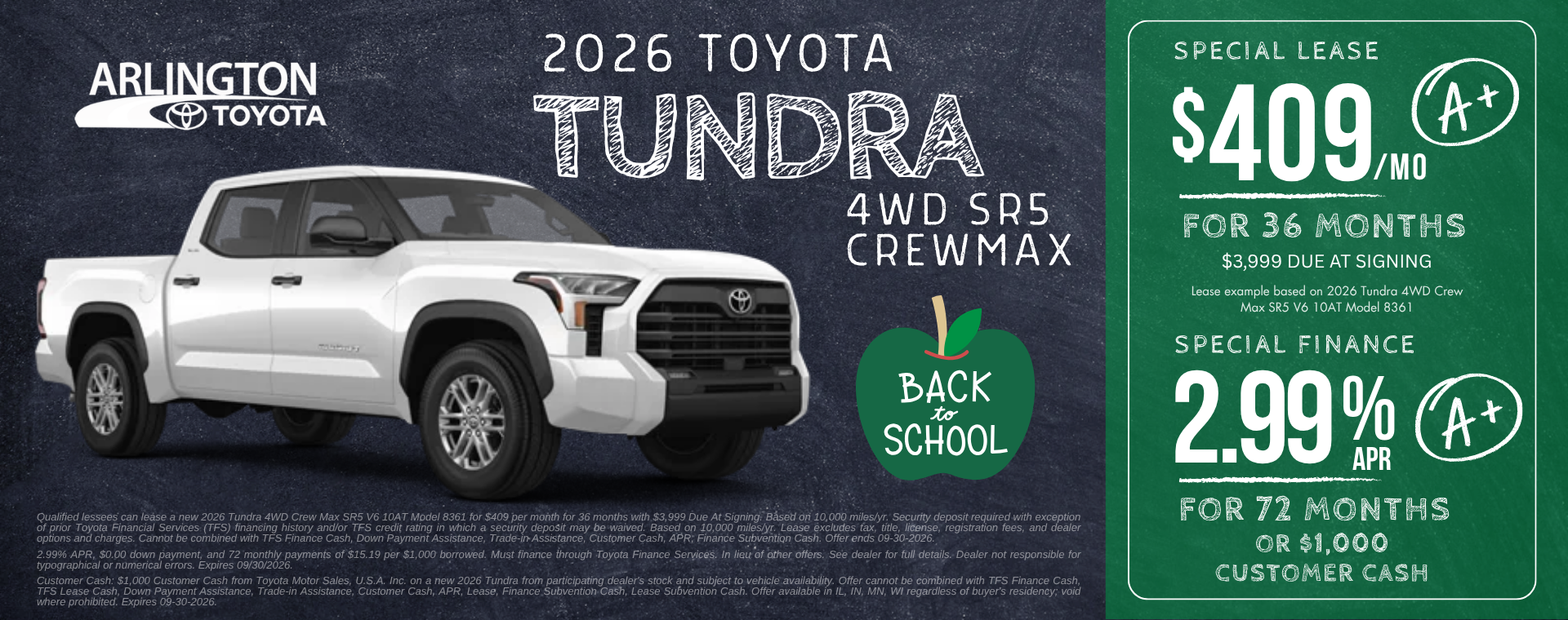 2026 Tundra Special September