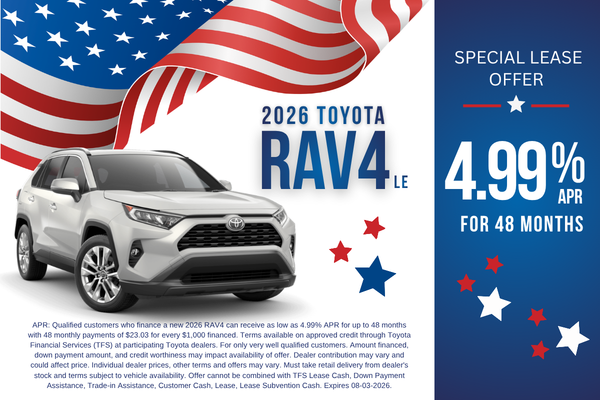 Special Lease RAV4 July