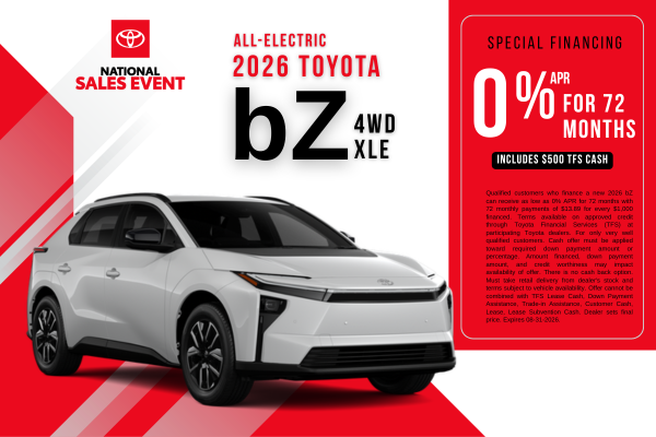 2026 bZ Special Financing Offer August 2026